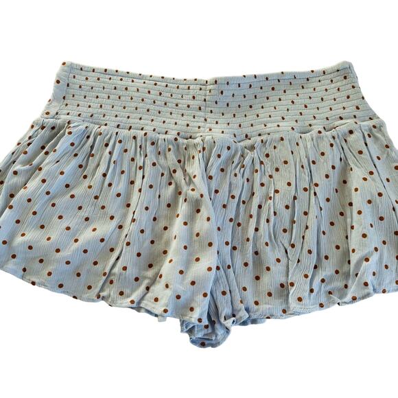 Free People Gobi Pleated Skort in Cornflower Blue Combo Polka Dot Size Large - Picture 10 of 10